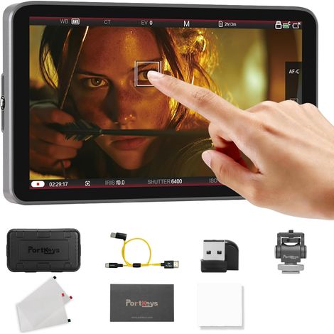 Moniteur Caméra 7" 1000 Nits avec Contrôle Caméra Entrée HDMI 4K Mise au Point Tactile Field Monitor 3D LUT Câble de Contrôle & HDMI Inclus Compatible avec A7S III, FX3, A7 IV, A1 (1/5)