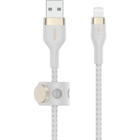 Belkin Flex Lightning/USB-A 3m mfi cert., white CAA010bt3MWH (1/4)