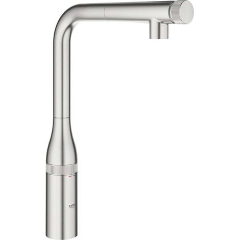 Miscelatore lavello Essence Smart Control 31615 L-Ausl allungabile. Doccia di risciacquo in acciaio (1/5)