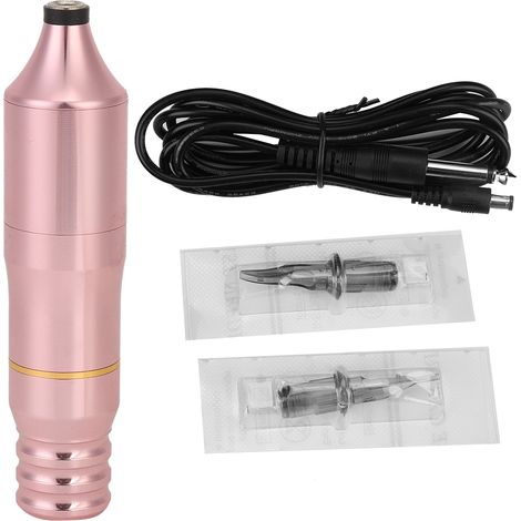Machine à tatouer professionnelle rotative, stylo électrique à pointe rose, moteur puissant pour shading et lining (1/5)