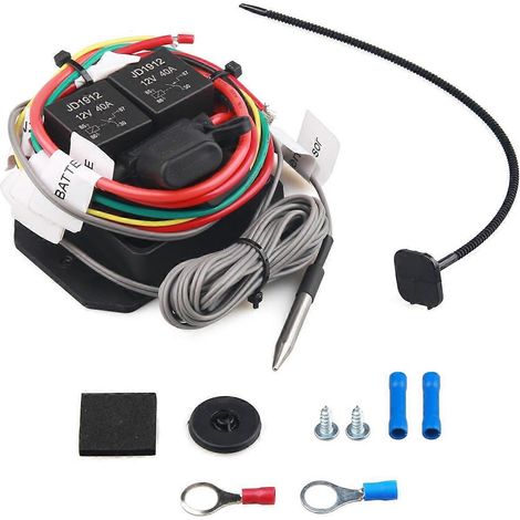 Compatible avec plusieurs modèles de voitures12VKit de commande de ventilateur de radiateur automobile, offrant des performances de refroidissement améliorées.Branchement direct (1/5)
