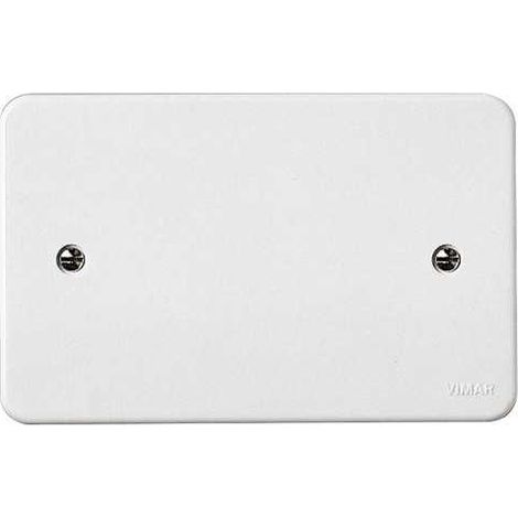 Vimar – Couvercle rectangulaire à vis 2653 – Pour boîtes d'encastrement 3 modules – Finition blanche – Installation rapide et facile