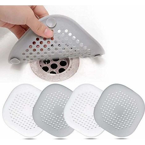 Pcs Silicone Drain Protector, Kitchen Sink Filter with Suction Cup, Bathtub Drain Cover Filter, Kitchen and Bathroom Sink Filter. (1/3)
