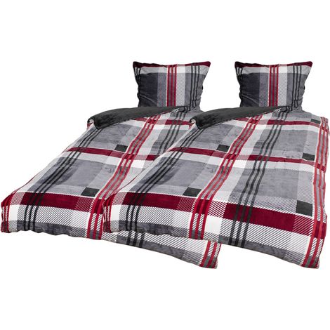 4tlg Cashmere Touch Bettwäsche Oslo 135x200cm -M702616-Rot-4tlg (1/3)