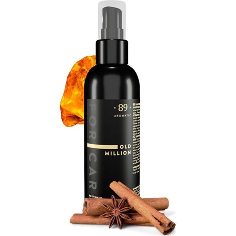 Spray désodorisant voiture 100 ml - Parfum de musc, de cannelle et d'ambre, anti-odeurs puissant, neutraliseur de mauvaises odeurs, anti-tabac, purificateur d’air intérieur longue durée (1/5)