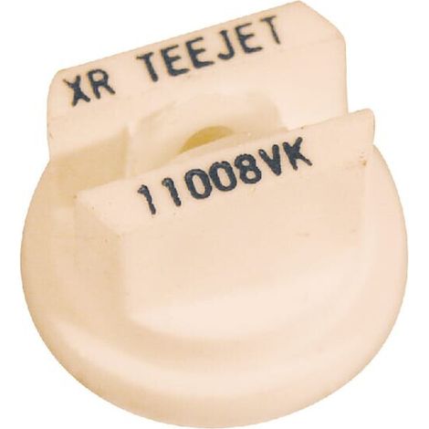 Tobera est谩ndar doble chorro plano XR 110掳 08 blanco cer谩mica TeeJet TEEJET XR11008VK