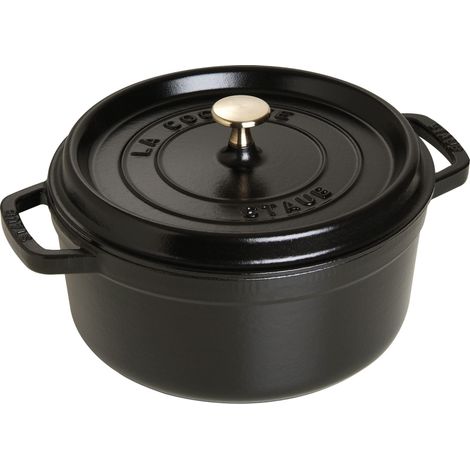 STAUB La Cocotte Casseruola tonda, 6.7 L, Ghisa, Nero, 28 cm (1/5)
