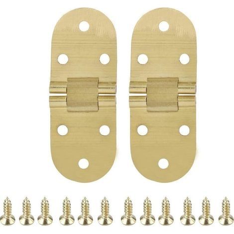 2Pcs Charnières pour placards, Charnière de Table Pliante, Flip Top Charnière Avec Vis 80 x 30 mm (1/5)