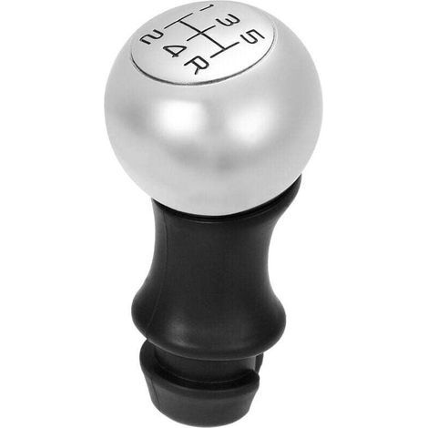 Pommeau De Levier De Vitesse Chrome Adaptateur De Levier De Tete Manuel Transmission A 5 Vitesses Pour Peugeot 307 , Argent (1/4)