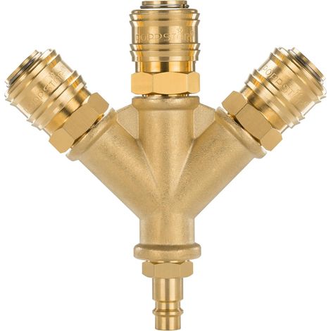 1 x 1/4"-Euroschnellverbinder aus kupferbeschichtetem Eisen und Messing - 1 x 1/4"-Euroschnellverbinder aus kupferbeschichtetem Eisen und Messing (1/5)