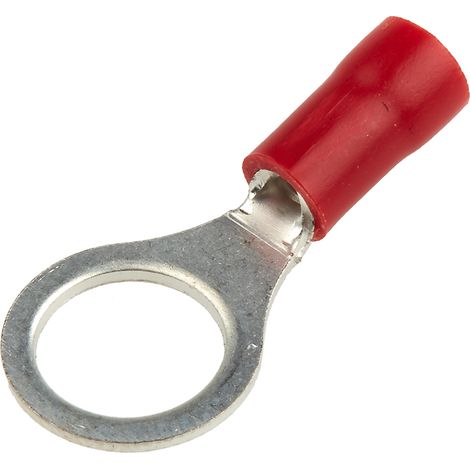 Cosses à œillet RS PRO, Isolé, Rouge, 1.5mm², M8, 12.6mm (1/3)