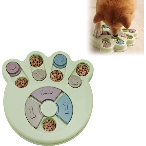 Intelligentes Hundeleckerli-Spielzeug, verlangsamt das Essen von Hundespielzeug, Anti-Gefräßigkeits-Hundenapf, verbessert den IQ des Hundes, Hundegeschenk (Grün) (1/5)