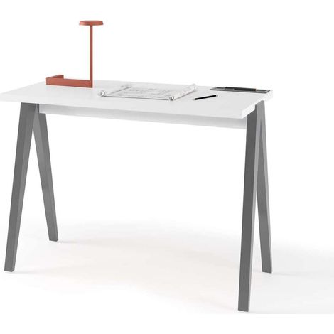 Mesa estudio Mod-629 acabado blanco/gris, 47x 107 x 78 cm (fondo x ancho x alto) (1/5)