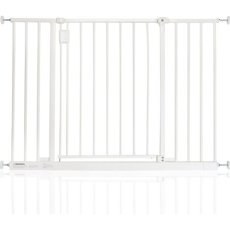 Bettacare Extra Wide Hallway Dog Gate, 103cm - 109cm, White, Pressure Fit Pet Gate, Puppy Safety Barrier