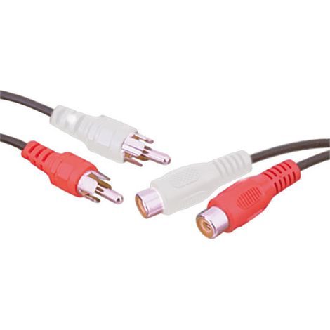 Audio-Klinkenverbindung 2 Cinch-Stecker auf 2 Cinch-Buchsen 2 m Electro Dh 37.013/2 8430552044146