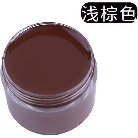 Crème de teinture et de réparation pour cuir, raviveur de couleur pour sacs, chaussures, canapés, vestes, masquant les rayures et restaurant le cuir véritable. Couleur : Marron clair