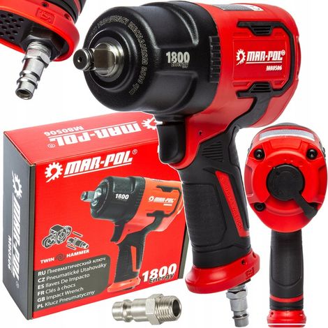 AVVITATORE A IMPULSI PNEUMATICO COMPOSITO CON IMPULSI PER RUOTE 1800 Nm 1/2"" TH