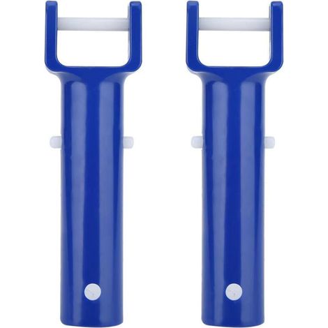 Pool Clip Handle, 2Pcs Blue Swimming Pool V Shape Clip Brush Head Replacement Handle Pool Accessories (1/5)
