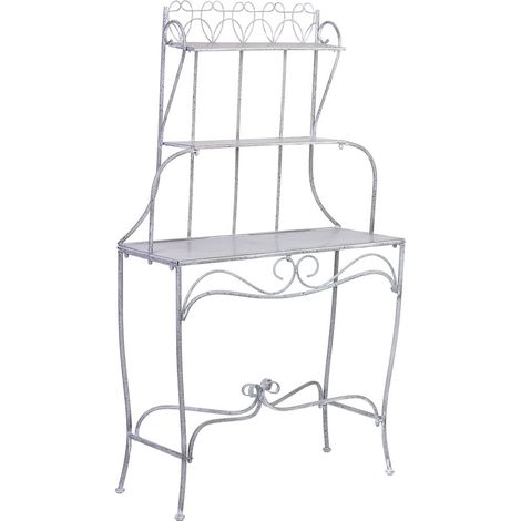 Expositor estantería de metal con 2 baldas 90.81x36.83x158.12h cm (1/5)