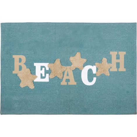 Tapis déco Nausicaa Bleu Canard 60x90 cm (1/2)