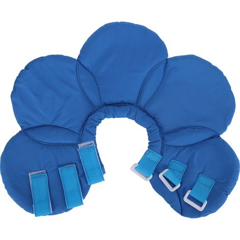 Collier de protection réglable pour chien en forme de fleur, collier de cou de récupération de blessure douce pour animal de compagnie, bleu L (1/5)
