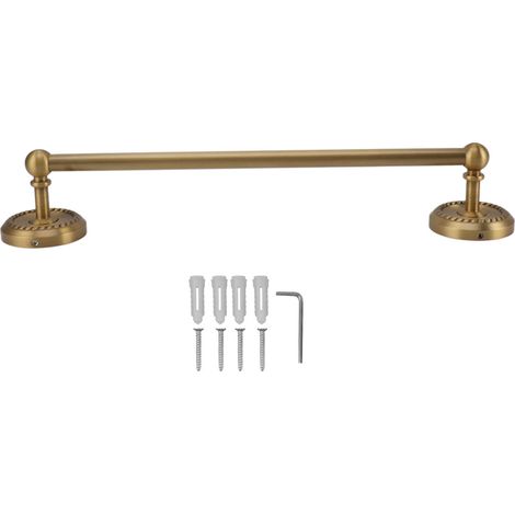 Porte-serviettes mural en cuivre, style européen, 41 cm, couleur antique (1/5)