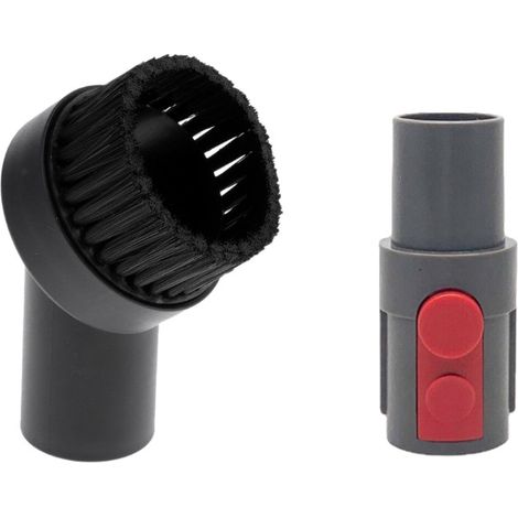 Trade-Shop 2in1 Set: Universal Möbel-Bürste / Bürsten-Kopf 32mm + Anschluss-Adapter für Dyson V7 V8 V10 V11 V15 SV10 SV11 V12 Detect Slim Absolute (1/5)
