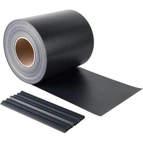 Striscia Frangivista In Pvc + 20 Clip (450 Gr/M) Cm. 19X35 M Col. Antracite