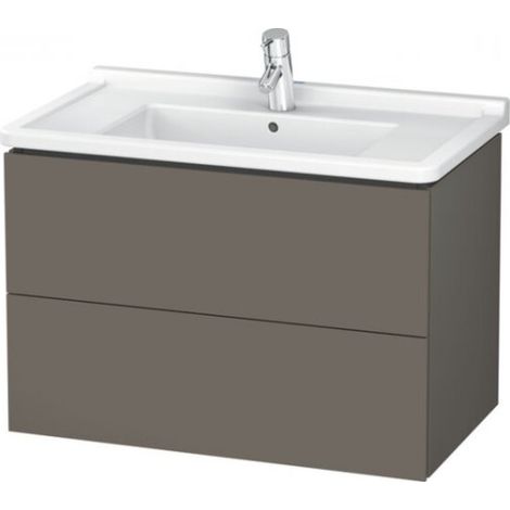 Mobile lavabo L-CUBE 469x820x558mm flanella grigio satinato (1/4)