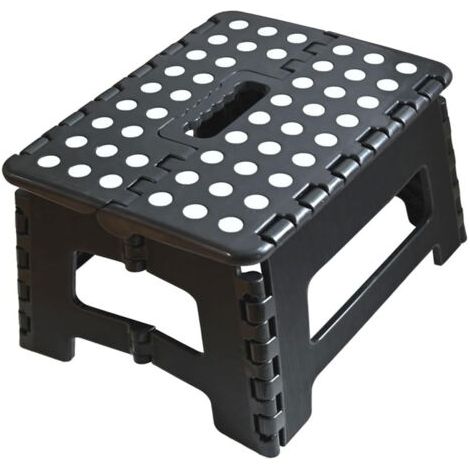 Tabouret pliant avec marche pied – Capacité de charge 150 kg – Matériau PP – Dimensions 29x22x22 cm – Pour cuisine, salle de bain, bureau