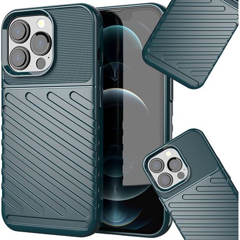Funda protectora flexible Thunder Case para iPhone 13 Pro, color verde. (1/5)