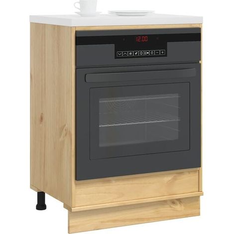 Armoire en Bois Massif de Pin, Style Chalet Honey, 60 x 46 x 81 cm, Placard de Rangement pour Chambre (1/5)