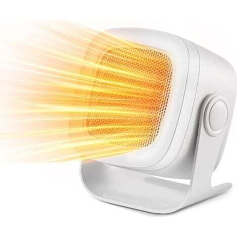 Fan heater, mini PTC electric heater, 90° oscillation, 2-mode electric heater, compact heater, portable heater for living room, bedroom and office
