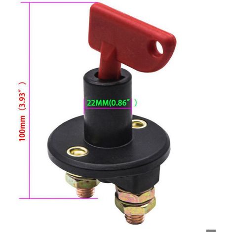 Coupe-batterie pour véhicule - VIREX - 12/24V - 500A max - Isolateur interrupteur - Imperméable (1/5)