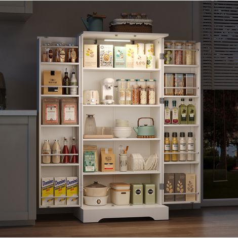 Mueble almacenamiento cocina con LED blanco OKMYHOME (1/5)