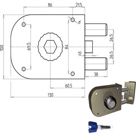Serrure Sic.Semplice Sx Pompe 1650 Cr