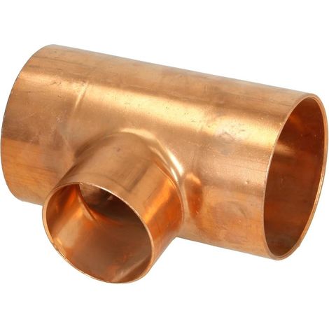 Raccord à braser cuivre té réduit 89 x 64 x 89 mm