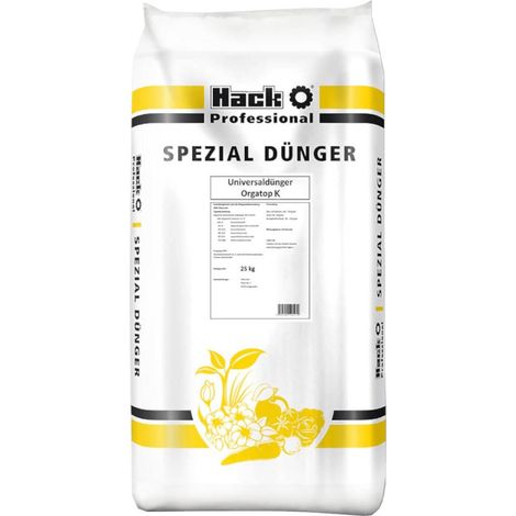 HACK PROFI Orgatop K 25 kg Engrais NPK 5-3-2 Engrais de jardin Engrais pour gazon Engrais biologique