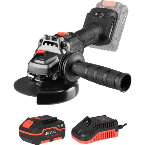 Meuleuse d'Angle sur Batterie DGA-203SBC Ultra 20V - Meuleuse sans Fil Brushless 125 mm avec 6 Vitesses, Contrôle Anti-Rebond, M14, Disque 22,2 mm, Batterie 4Ah et Chargeur - Par Dnipro-M (1/5)