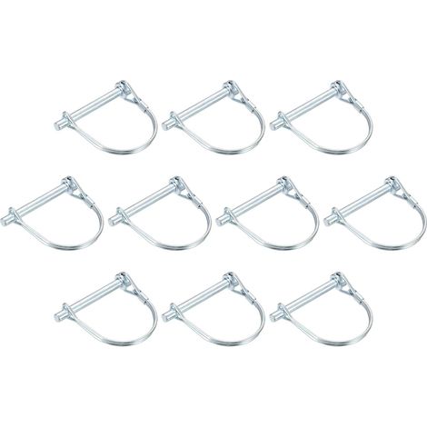 10Pcs Goupille De Remorque 1/4" De Diamètre, Goupille D'Attelage 2-3/16" De Longueur, Goupille Ronde Pour Remorques Agricoles Et Jardin (1/5)