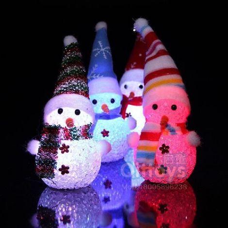 Lot de 3 Bonhomme de Neige Lumineux Multicouleur Decoration Noel Sapin Suspendu Ornament Led Chambre Enfant (1/4)