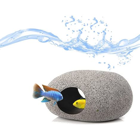 Grotte décorative empilable en pierre pour aquarium, cachette pour crevettes, cachette pour cichlidés (reproduction et ponte), cachette pour poissons betta