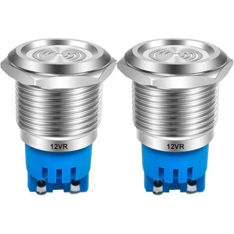 Pair 2pcs DC 12V 19mm Alarme Buzzer avec Lampe Flash 90dB Indicateur Flash Buzzer, pour Panneau de Commande Électrique, Projet DIY (LED Rouge) (1/4)
