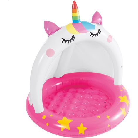 102 x 102 cm Piscine gonflable Intex pour bébé , coussin licorne (1/2)