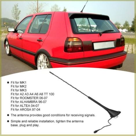 Base de Mât D'antenne Radio FM de Voiture, pour MK1/MK2/MK3 CORRADO, Montage D'antenne de Véhicule sur le Toit (1/4)