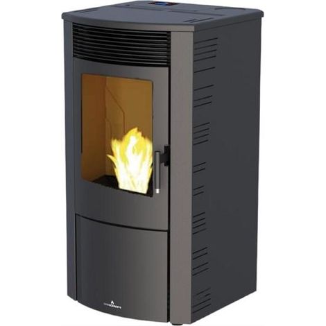 Poêle à granulés canalisable silencieux - BRONPI Abril Extra 11 kW Noir (1/2)