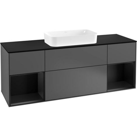 V&B Waschtischunterschrank Wandbeleuchtung Finion 160cm, Pl b m, Reg bla m Lac, Anthrac. m (1/2)