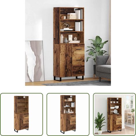 Rangement salon - Haut Armoire Bois ancien 69,5 x 34 x 180 cm Bois d'ingénierie (1/5)
