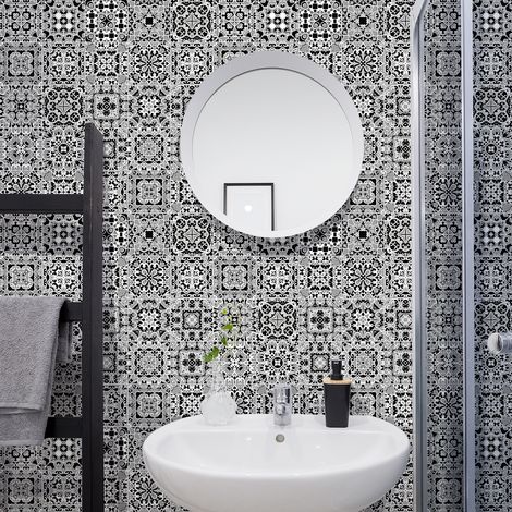 Sticker Mural Carrelage adhésif Cuisine Salle de Bain - 30 STICKERS CARRELAGES AZULEJOS WILIANA - 30stickers10x10cm (1/5)