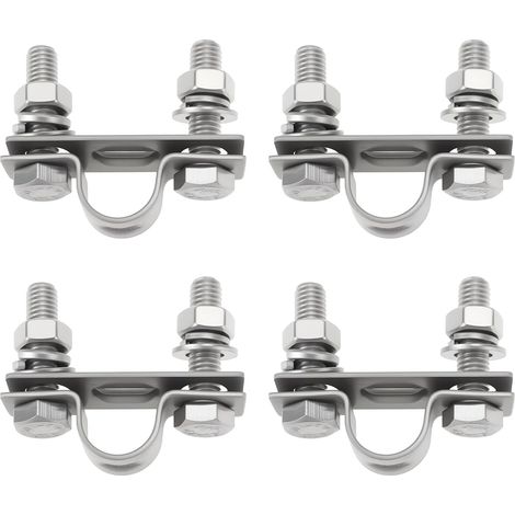 Lot de 4 colliers de serrage de 25 mm en acier inoxydable 304 pour yacht marin (1/5)